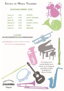cartel audiciones
