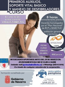 cartel curso desfibrilador